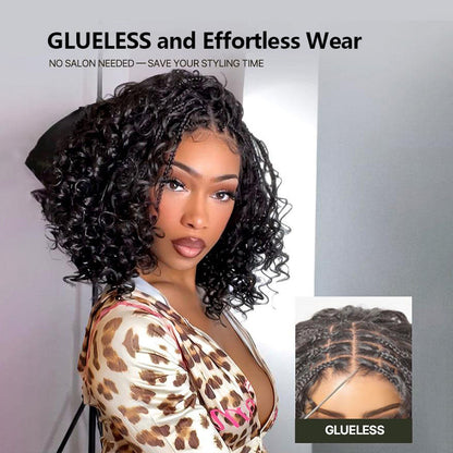 70% OFF🔥The Lowest Price You’ll Find Online for This Quality! 🔥13x6 HD Lace Glueless Boho Water Wave Wig – 12" Wear & Go Premium Fiber, Beginner Friendly