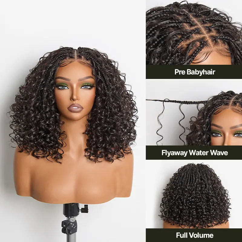 70% OFF🔥The Lowest Price You’ll Find Online for This Quality! 🔥13x6 HD Lace Glueless Boho Water Wave Wig – 12" Wear & Go Premium Fiber, Beginner Friendly